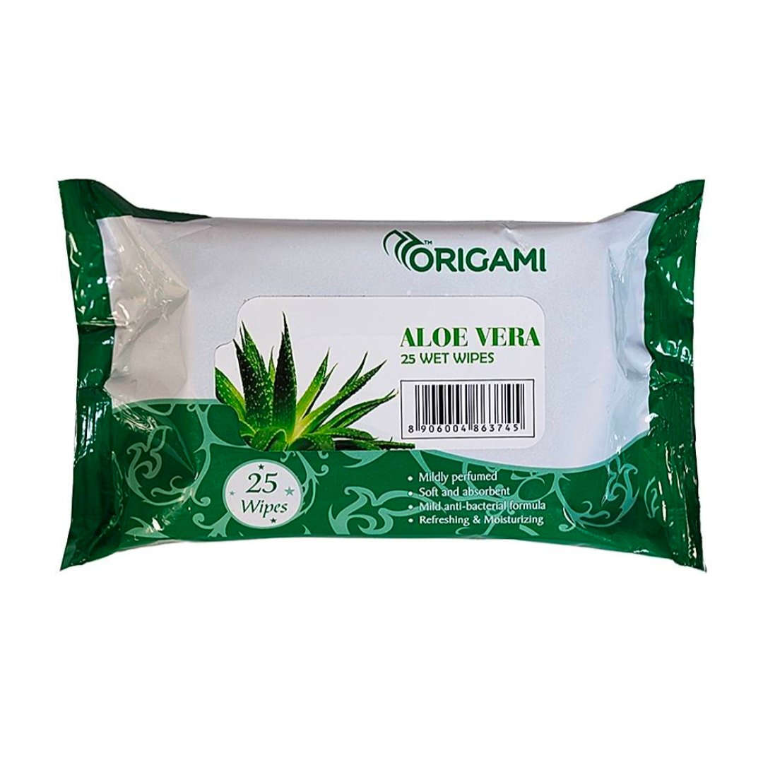Origami So Soft Aloe Vera Wet Wipes: 25 Wipes